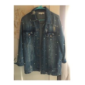 Honey Punch Denim Jacket with Beading